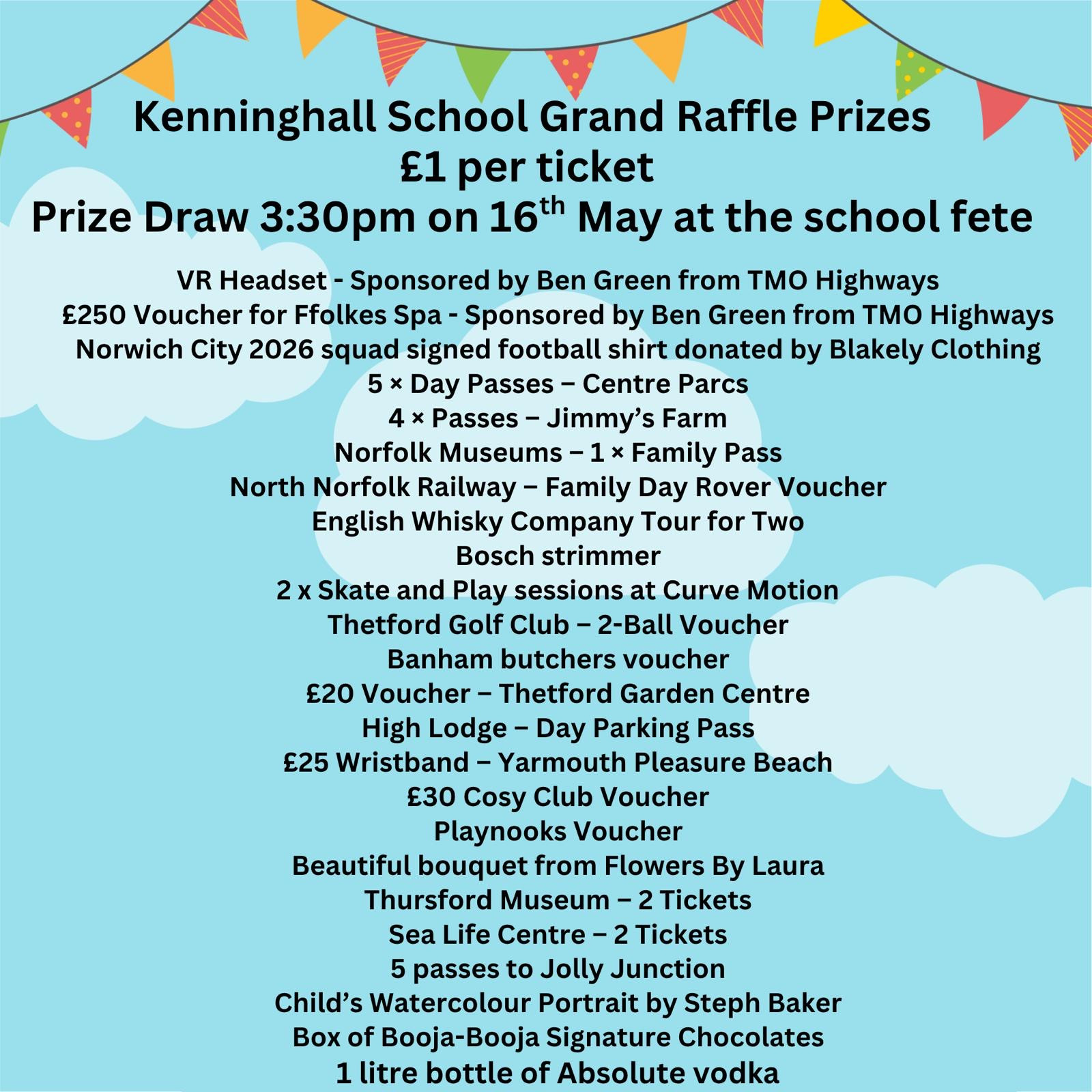 Spring Fete Grand Raffle 16th May 2026 thumbnail